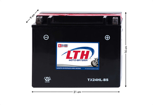 Batería Para Moto Honda Gold Wing Lth Ctx24hl-bs Ytx24hl-bs