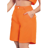 Bermuda Short Mujer Naranja Atypical 89576