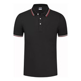 Playera Casual Tipo Polo Colores Contrastantes Slim Ajuste