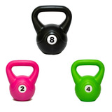 Set 3 Pesas Rusas 2 Kg 4 Kg 8 Kg Kettlebel  Fitness Gym Cros