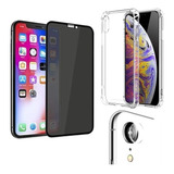 Película 9d Privacidade Para iPhone XR + P Câmera + Capinha