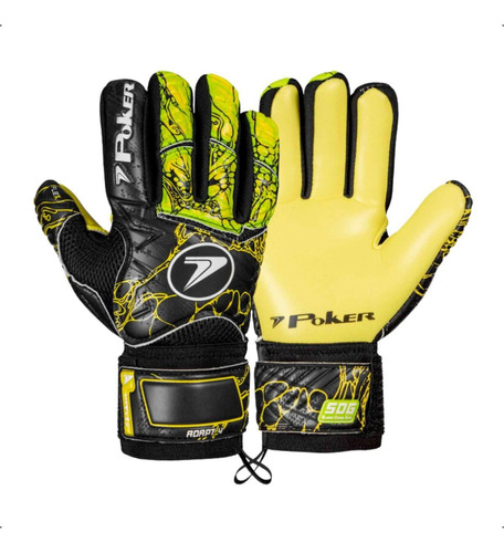 Luva Goleiro Semi Profissional Corte Negativo Adapt 3 Poker