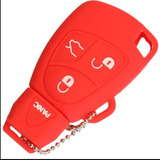 Funda Silicon Llave Mercedes Benz B C E Rojo Panic