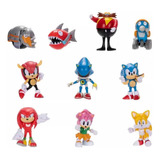 Conjunto 10 Bonecos Sonic Amigos E Inimigos Sunny Brinquedos