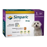 Antipulgas Simparic 10mg - Cães De 2,6 A 5kg - 1 Comprimido