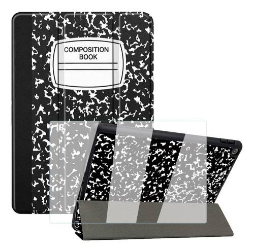 Mica +funda Para Galaxy Tab S7 Plus S8 Plus Smart Book Negro