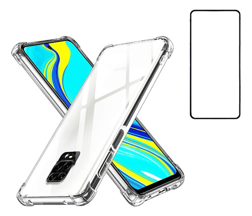 Carcasa Transparente Para Redmi Note 9 Pro 2021 + Lamina