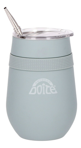 Mug Hierba Mate Cucao 360ml Gris Doite