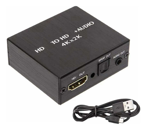 Extractor Adaptador Audio Compatible Con Hdmi A Optico Aux