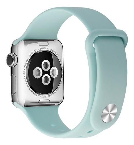 Correa Botón Compatible Iwatch Apple Watch 42/44/45mm Turq