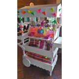 Mueble Para Candy Bar Fiesta Exhibidor Casi Sin Uso, Blanco