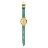Reloj Swatch Green Moire Syxg113 Ss Color De La Malla Verde Color Del Bisel Dorado Color Del Fondo Dorado