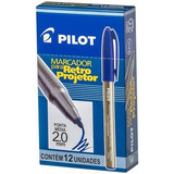 Caneta Retroprojetor 2.0mm Marcador Azul Pilot