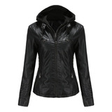 Chaqueta De Cuero Sintético For Mujer Chaqueta Talla Mo