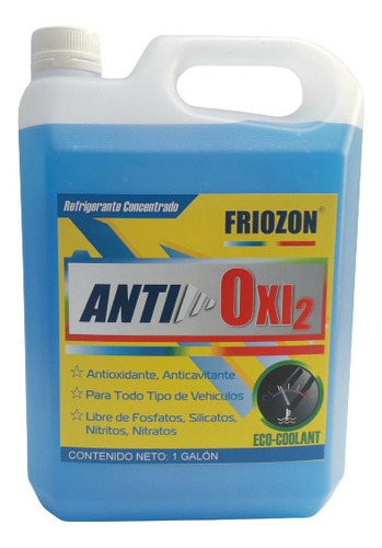 Refrigerante Azul Friozon Antioxi2 - Caja X 6 Galones