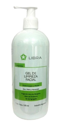 Gel Limpieza Facial Para Piel Mixta X 500ml Libra Cosmetica