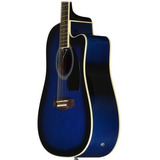 Guitarra Electroacústica Dreadnought Ibanez Pf15ece Azul