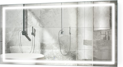 Espejo Rectangular Para Baño Luz Led One Touch 120cm X 80cm