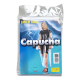 Kit 5 Capa De Chuva Plástica Descartável Com Capuz E Mangas