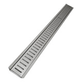 Ralo Linear 10x100 Inox 304 Grelha Com Aro Inox 304 E Tela