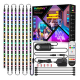 8 Pcs Rgb En Kit De Iluminacion Del Gabinete, Tira De Luz Le