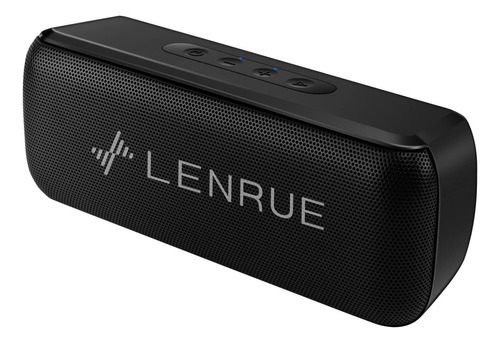 Lenrue Altavoz Bluetooth, Altavoces Portátiles Inalámbricos Color Negro Mate Negro 110v