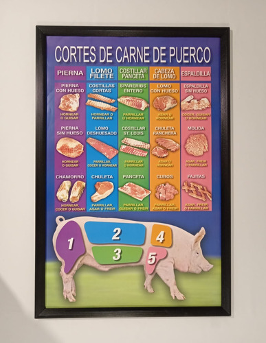 Cuadro Cortes De Carne Puerco