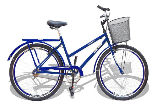 Bicicleta Aro 26 Wendy Modelo Poti  Com Cesta Azul