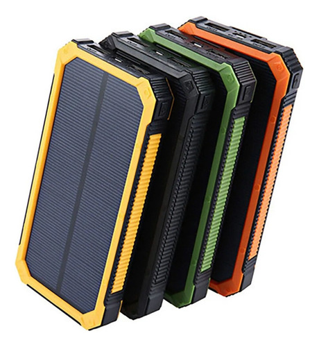 Cargador Portátil Recargable 20.000 Mah Solar Powerbank Color Verde