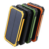 Cargador Portátil Recargable 20.000 Mah Solar Powerbank Color Verde