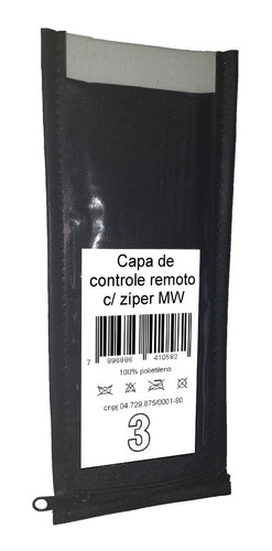 Capa Controle Remoto C/ Zíper Kit C/10 Peças