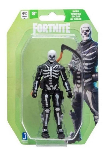 Boneco Skull Tropper 11 Cm - Fortnite Solo Mode - Epic Games