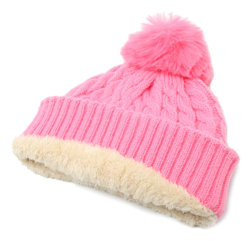 Gorro Lana Tejido Con Peluche Corderito Mujer Niña Nena 