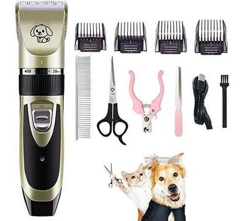 Maquina Cortar Pelo Perros Cortadora Canina Gato +accesorios