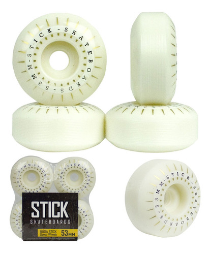 Roda Skate Street 53mm Stick 95a Alta Durabilidade E Veloz