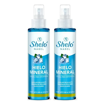 2 Pack Hielo Mineral Todo Tipo Dolor Muscular Shelo Nabel Mentol