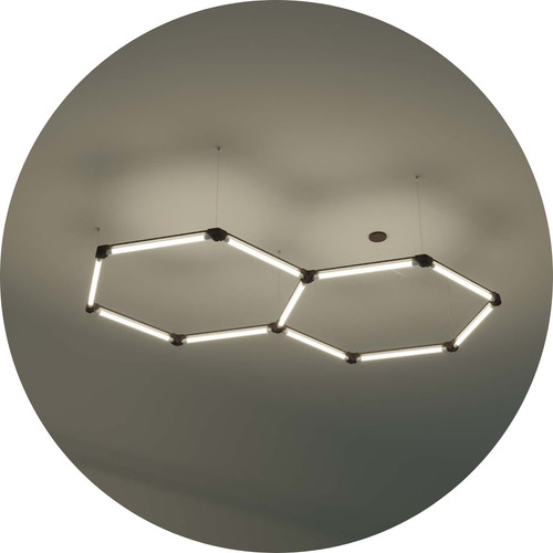 Colgante Led 99w Hexagonal Doble Moderno Deco Techo Lampara