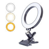 Anel De Luz Ring Light Clip Celular Mesa 14 Cm Articulado