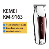 Aparador De Pelo Kemei Km-9163  Prateado 110v/220v