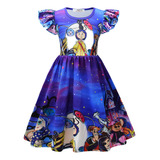 Vestido Infantil Mom Coraline Con Mangas Voladoras Para Niña