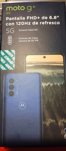 Motorola G51 5g 128 Gb  Azul 4 Gb Ram Cargador Caja Original