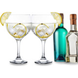 Jogo 2 Taças Gin Vidro Ideal Tônica Tanquery Bombay - 630ml