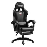 Cadeira Escritório Gamer Ergonômica Reclinável C Massageador Cor Preto