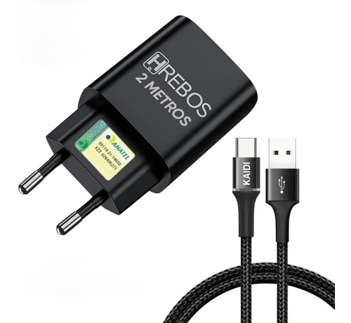 Carregador Com Cabo 2 Metros Usb C Turbo Para Galaxy Samsung