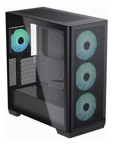 Gabinete Gamer Apnx C1-bk-v1 Mid Tower Argb Atx Negro