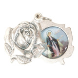 Medalla Virgen Milagrosa Relicario Rosa Souvenir 35mm Italy