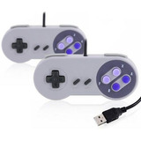 Kit 2 Controles Usb Super Nint Snes Joystick Wind