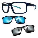 Oculos Mormaii 6127 Swap 5 Kc6 Com 2 Clipons Azul E Prata