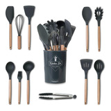 Utensilios De Cocina Espátulas De Silicona Cuchara 11 Piezas