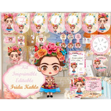 Kit Imprimible Frida Kahlo Niña Mexico Floreado Flores S01